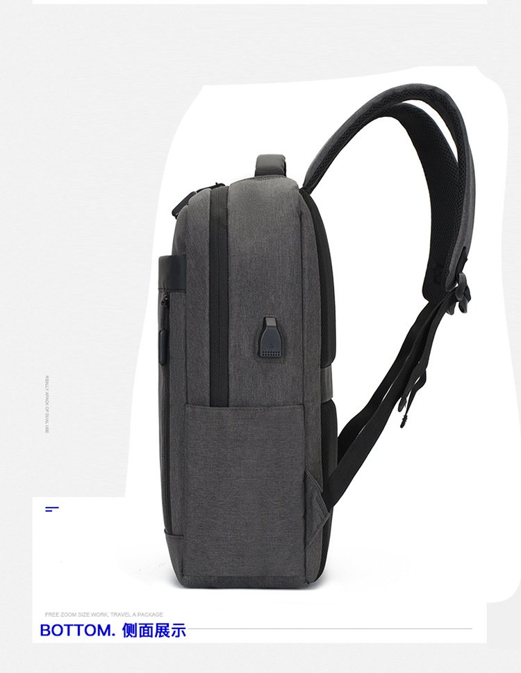 多隔层户外复古帆布包双肩包男士旅行书包大容量电脑背包现货代发详情图43