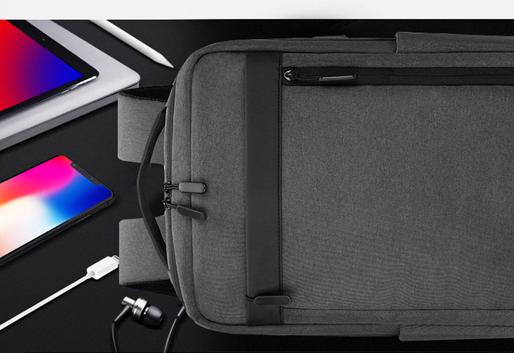 多隔层户外复古帆布包双肩包男士旅行书包大容量电脑背包现货代发详情图9