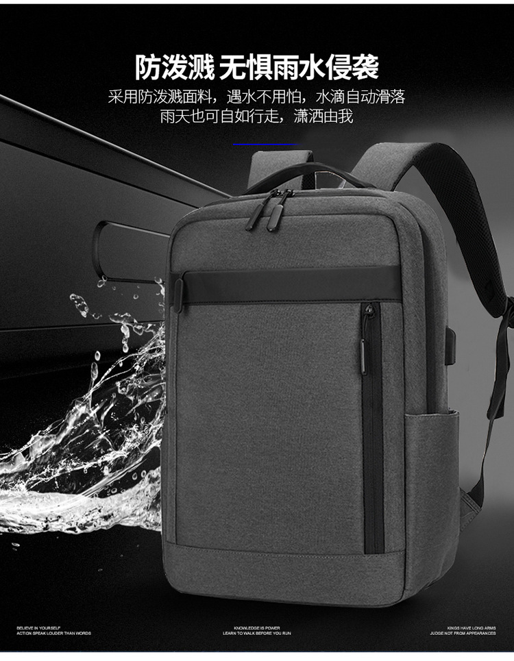 多隔层户外复古帆布包双肩包男士旅行书包大容量电脑背包现货代发详情图6