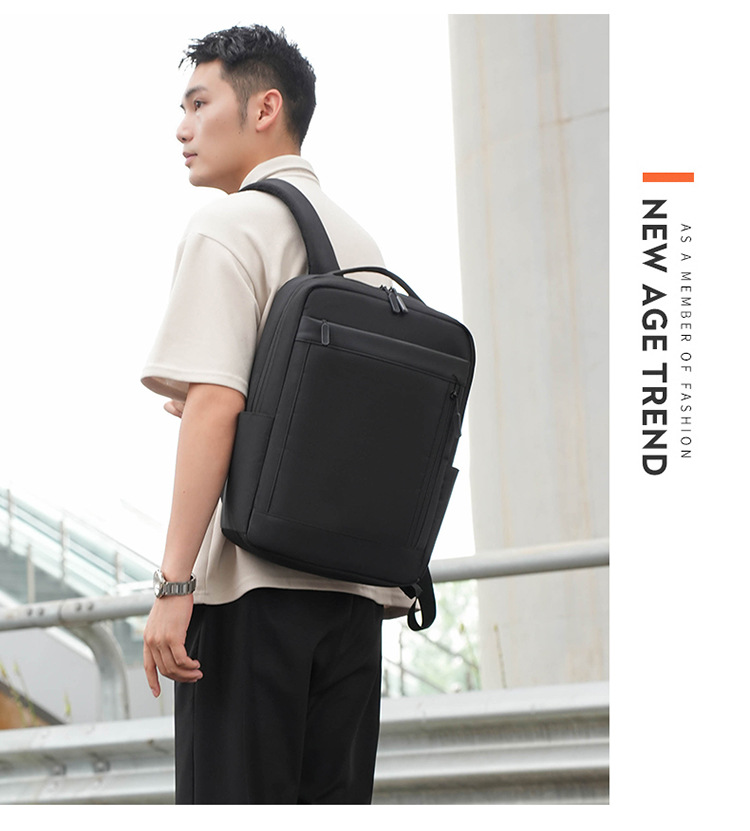 多隔层户外复古帆布包双肩包男士旅行书包大容量电脑背包现货代发详情图32