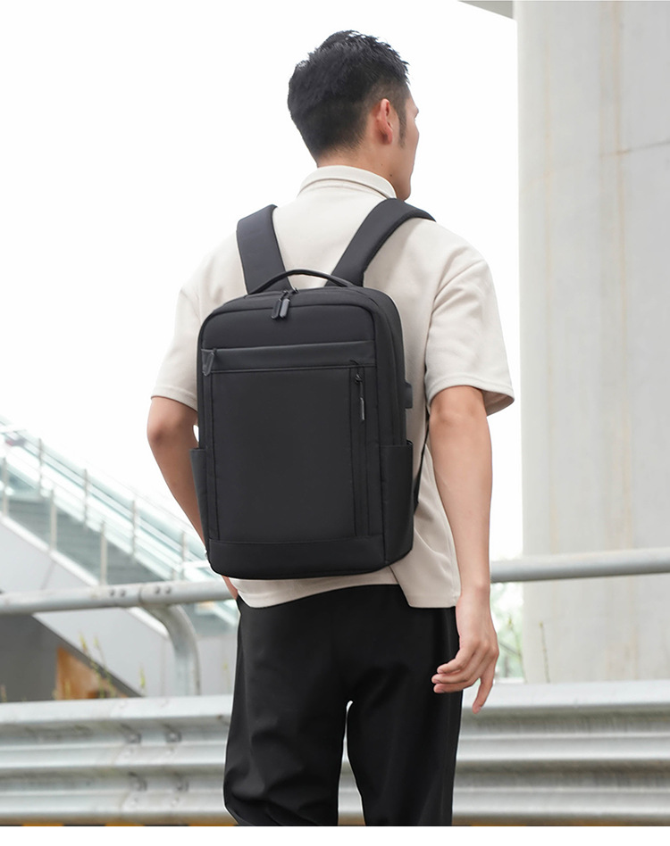 多隔层户外复古帆布包双肩包男士旅行书包大容量电脑背包现货代发详情图33