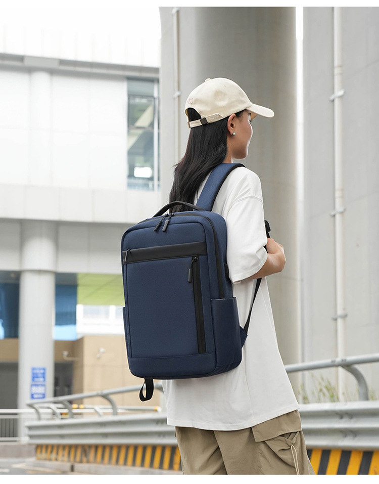 多隔层户外复古帆布包双肩包男士旅行书包大容量电脑背包现货代发详情图24