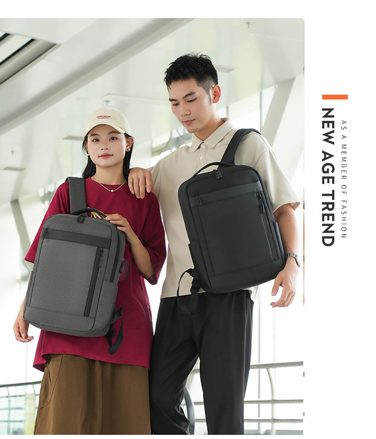 多隔层户外复古帆布包双肩包男士旅行书包大容量电脑背包现货代发详情图30