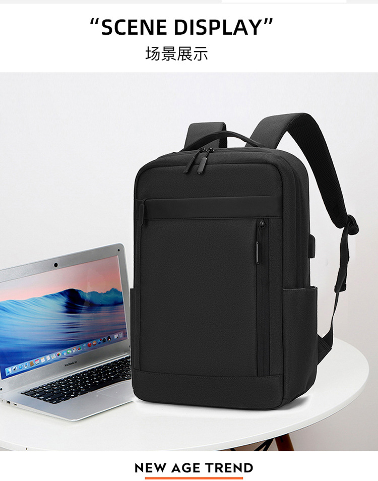 多隔层户外复古帆布包双肩包男士旅行书包大容量电脑背包现货代发详情图14