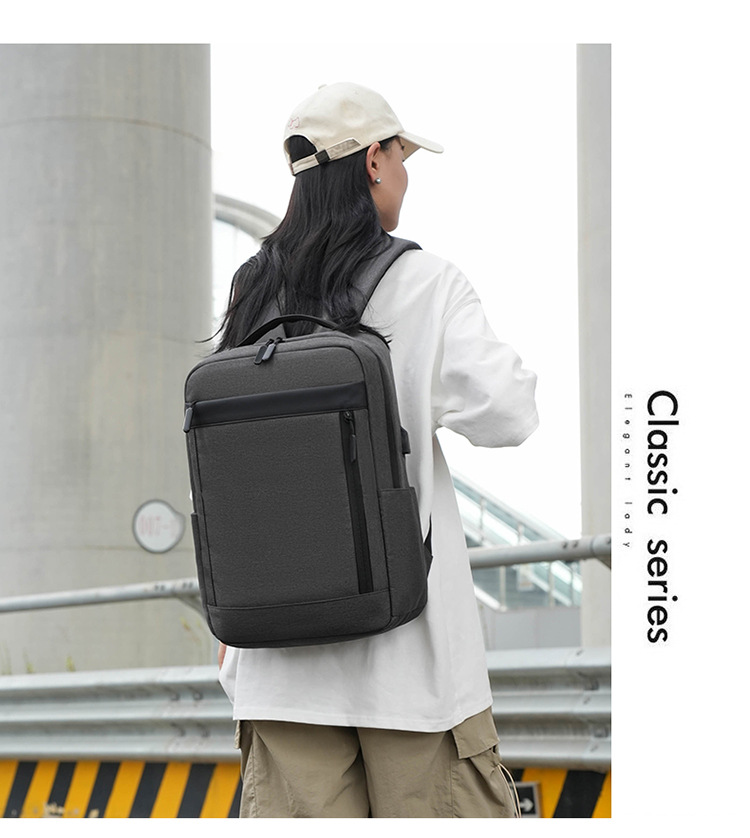 多隔层户外复古帆布包双肩包男士旅行书包大容量电脑背包现货代发详情图25