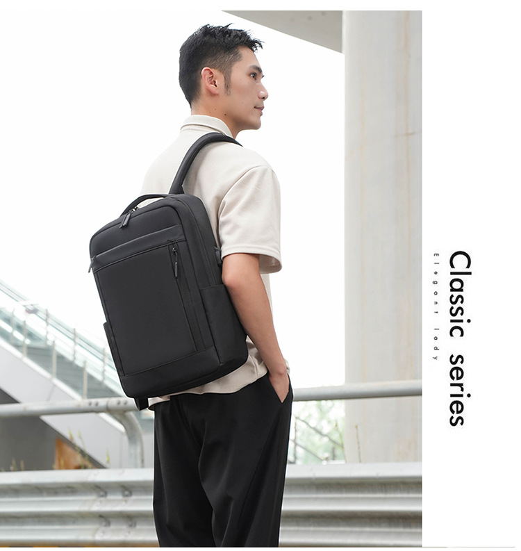 多隔层户外复古帆布包双肩包男士旅行书包大容量电脑背包现货代发详情图34