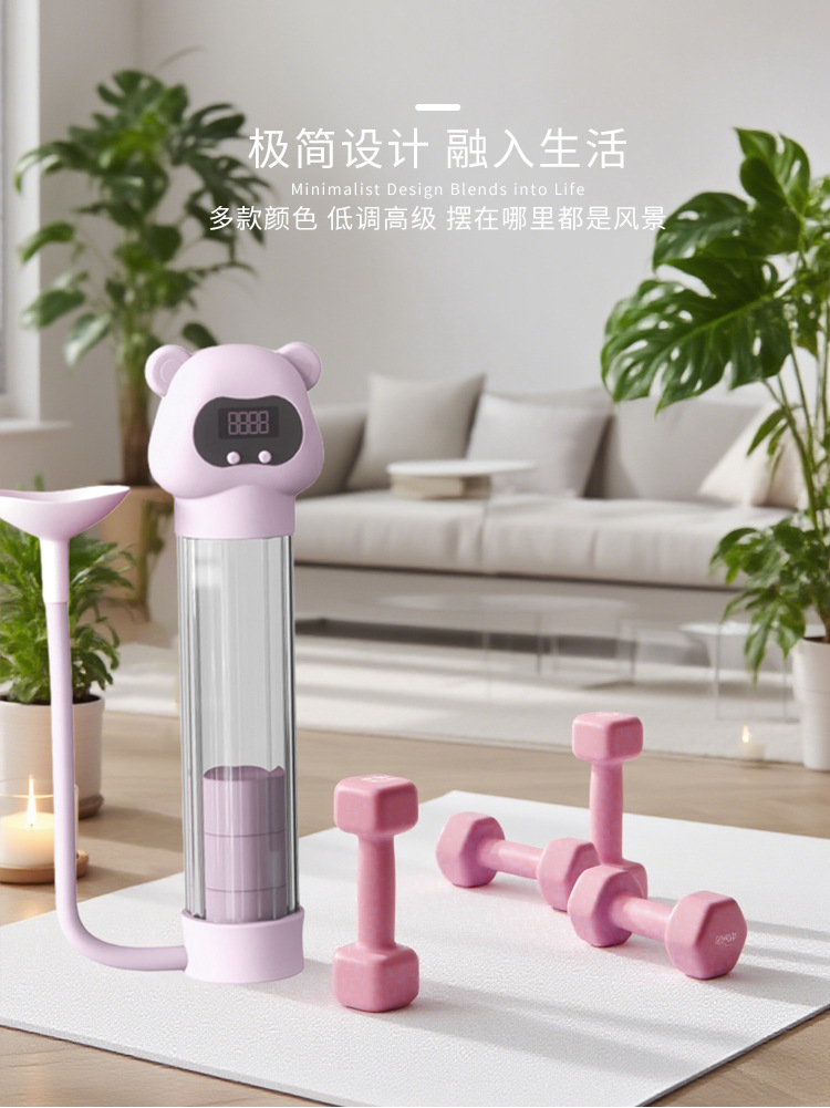 呼吸训练器哑铃便携腹式锻炼肺活量呼吸哑铃腹肌马甲线瑜伽脸部 游泳呼吸训练器配件套装详情图3