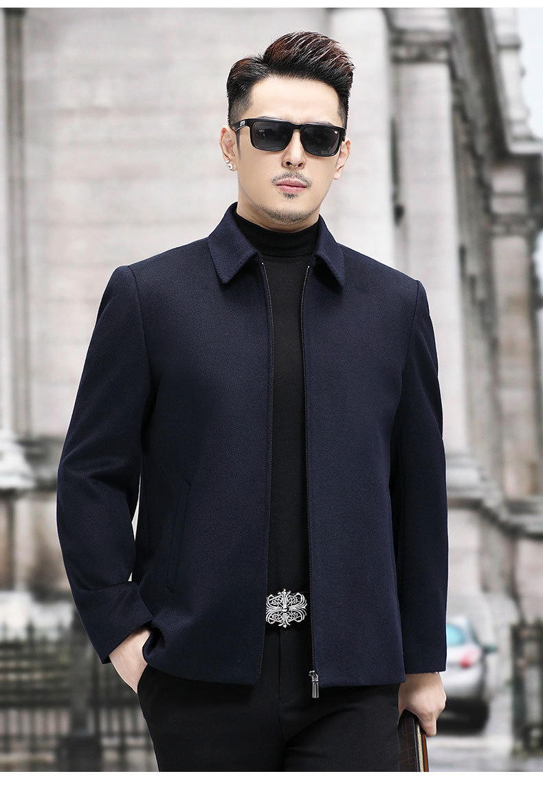 男式秋季新款80%绵羊毛20%山羊绒中老年商务夹克外套男批发Y88522 男外套详情图11