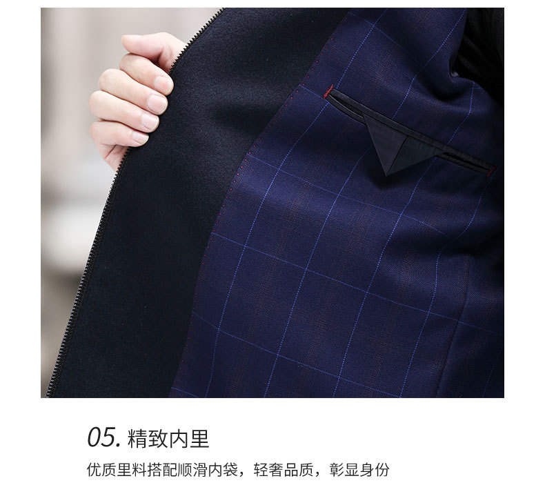 男式秋季新款80%绵羊毛20%山羊绒中老年商务夹克外套男批发Y88522 男外套详情图21
