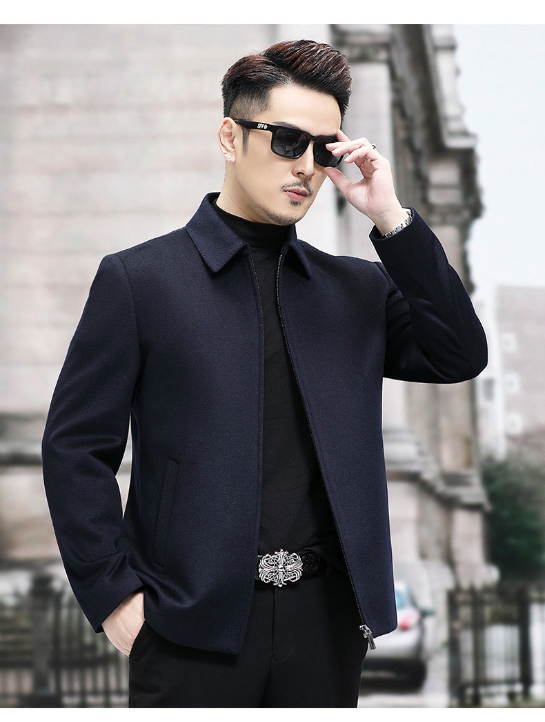 男式秋季新款80%绵羊毛20%山羊绒中老年商务夹克外套男批发Y88522 男外套详情图15