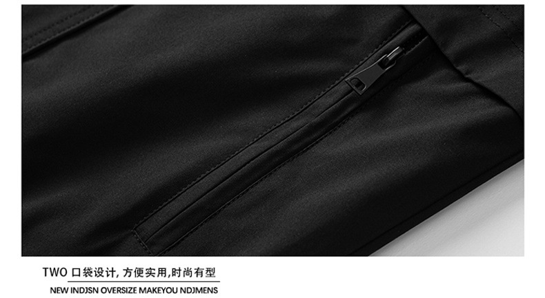 秋季潮牌美式工装夹克男士日系翻领外套大码8XL胖子宽松休闲跨境 男式夹克详情图5