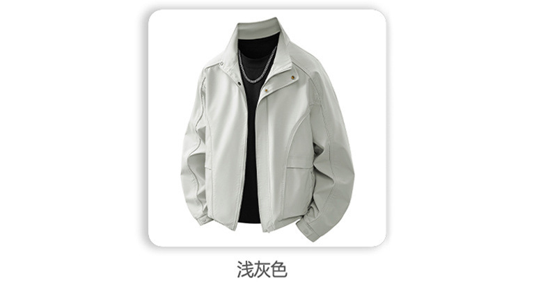 秋季潮牌美式工装夹克男士日系翻领外套大码8XL胖子宽松休闲跨境 男式夹克详情图8