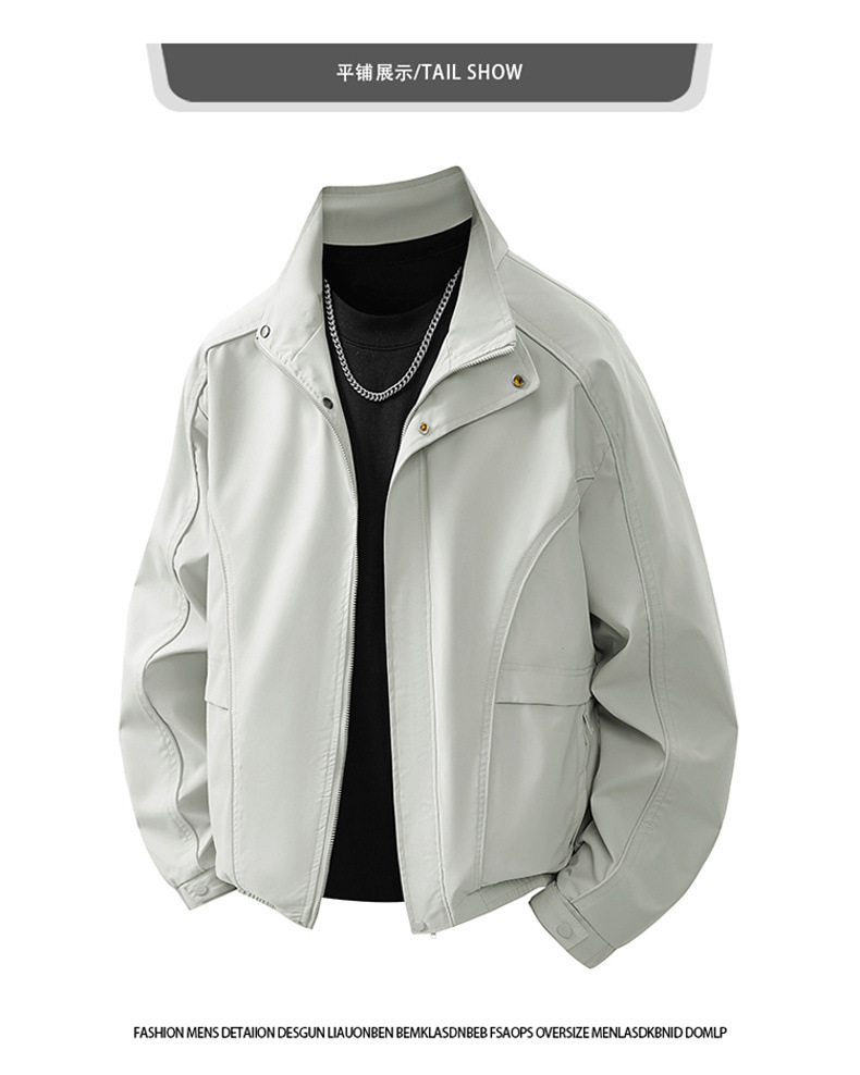 秋季潮牌美式工装夹克男士日系翻领外套大码8XL胖子宽松休闲跨境 男式夹克详情图12