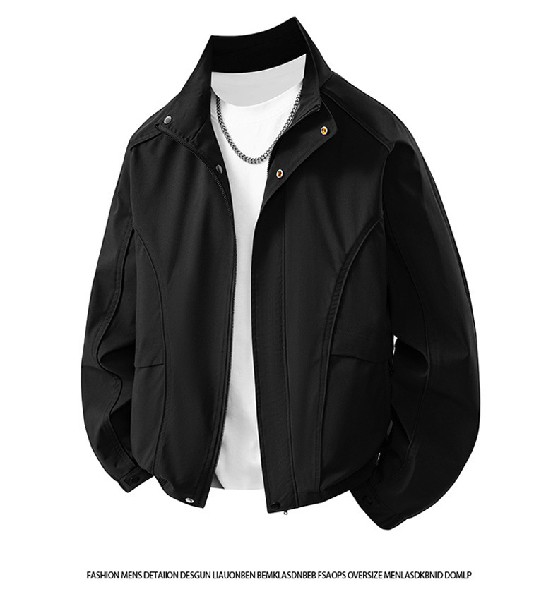 秋季潮牌美式工装夹克男士日系翻领外套大码8XL胖子宽松休闲跨境 男式夹克详情图15