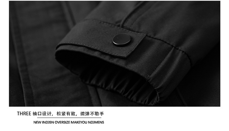 秋季潮牌美式工装夹克男士日系翻领外套大码8XL胖子宽松休闲跨境 男式夹克详情图6