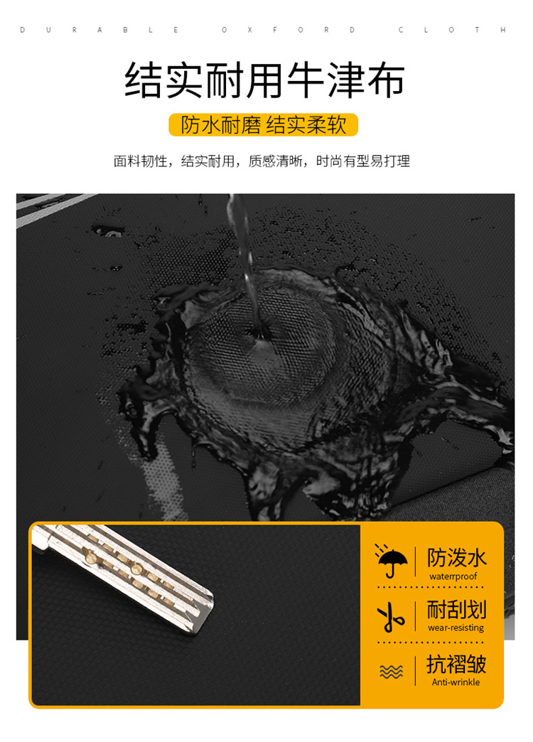 跨境商务硬壳双肩包男款高级感休闲防水反光电脑背包男士书包爆款详情图7