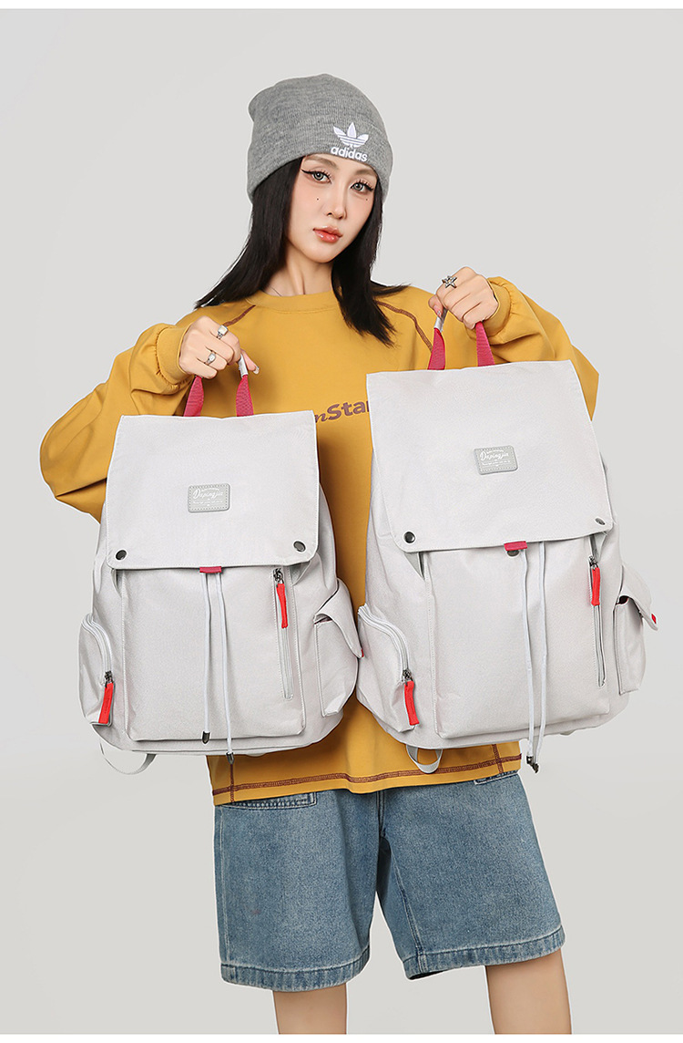 学生书包男女工装风休闲通勤百搭背包大容量笔记本户外旅行电脑包详情图17