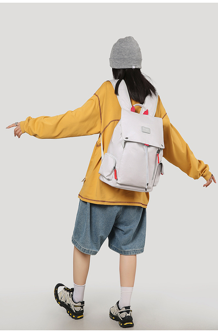 学生书包男女工装风休闲通勤百搭背包大容量笔记本户外旅行电脑包详情图22