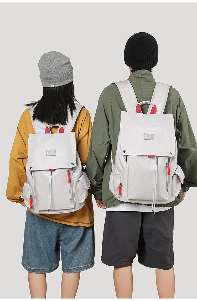 学生书包男女工装风休闲通勤百搭背包大容量笔记本户外旅行电脑包详情图16