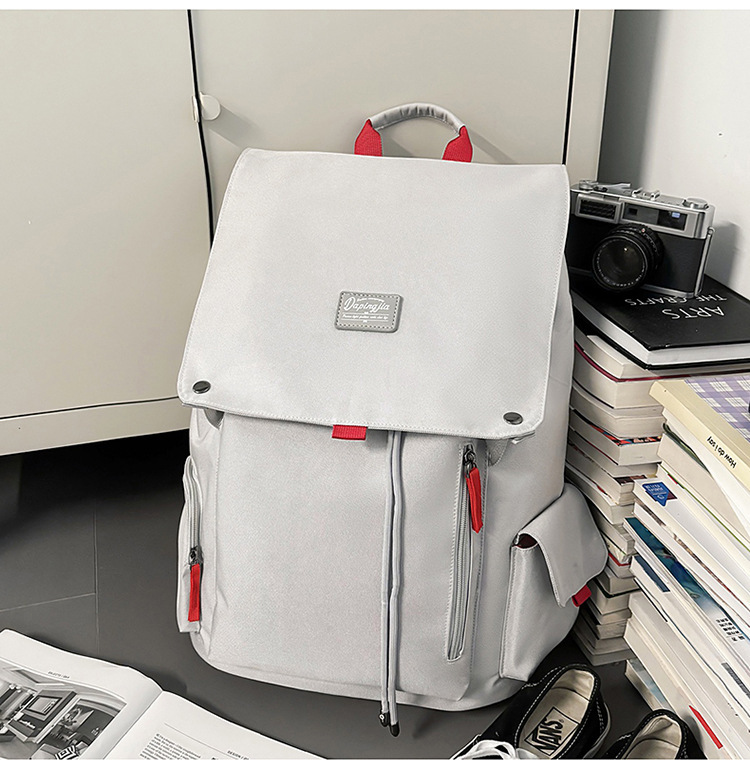 学生书包男女工装风休闲通勤百搭背包大容量笔记本户外旅行电脑包详情图35