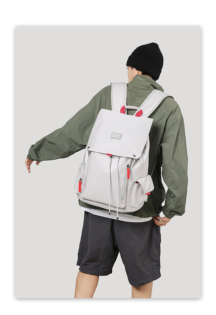 学生书包男女工装风休闲通勤百搭背包大容量笔记本户外旅行电脑包详情图9