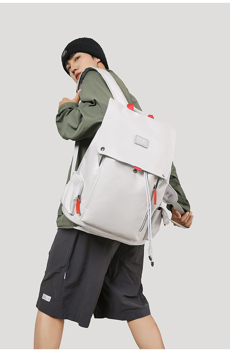 学生书包男女工装风休闲通勤百搭背包大容量笔记本户外旅行电脑包详情图12