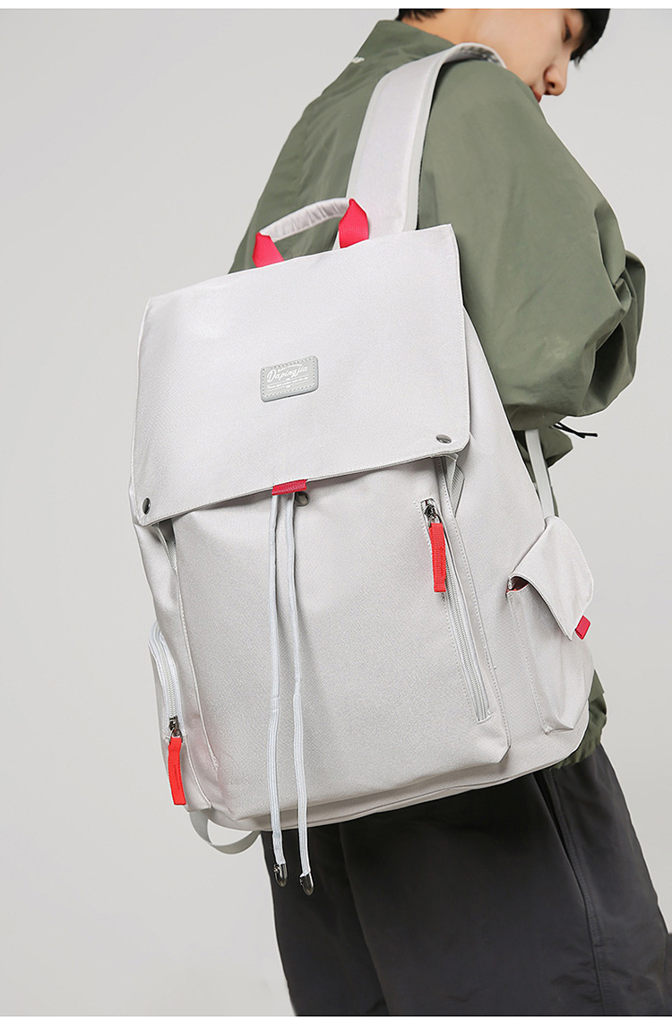 学生书包男女工装风休闲通勤百搭背包大容量笔记本户外旅行电脑包详情图11