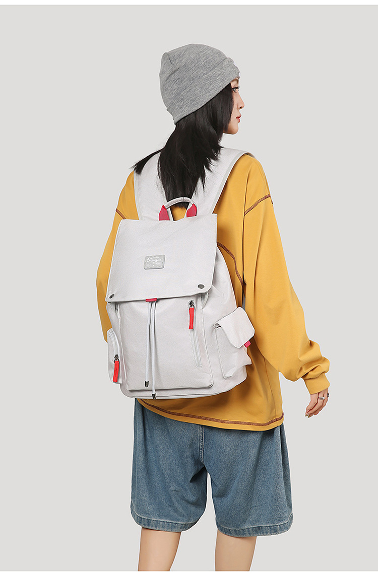 学生书包男女工装风休闲通勤百搭背包大容量笔记本户外旅行电脑包详情图23