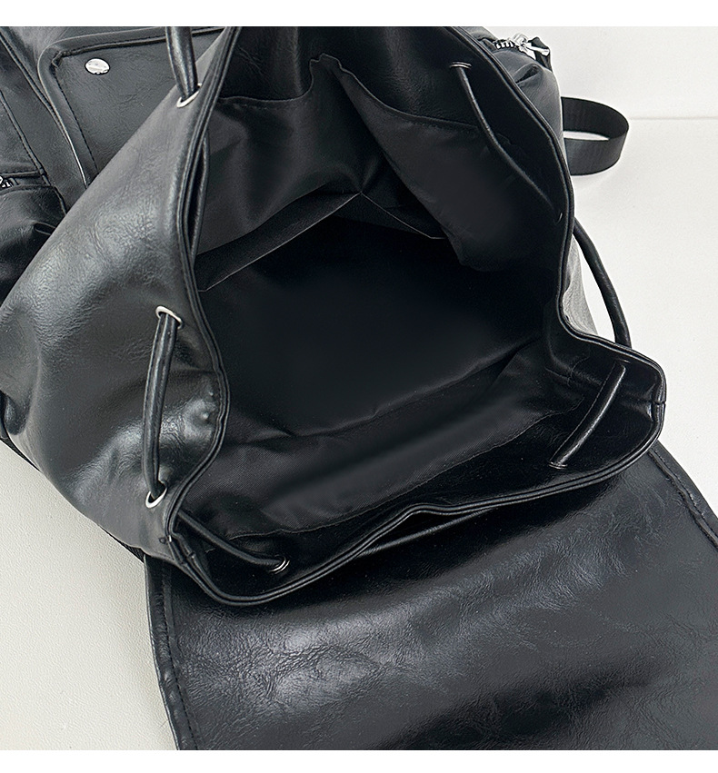 新款潮流时尚双肩包PU通勤旅行背包男女同款休闲手提包学生书包详情图40