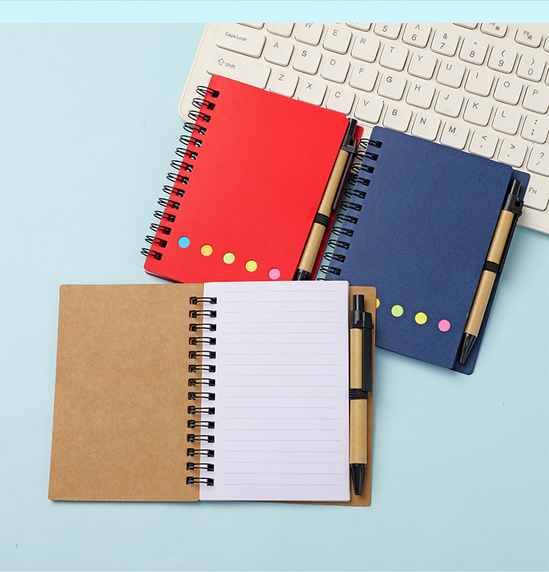 牛皮纸线圈本N次贴笔记本定做 自粘可撕备忘记事便利贴便签纸定制详情图14