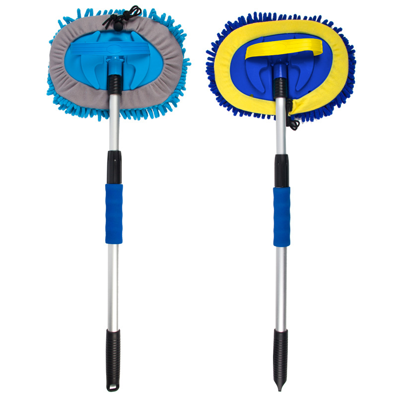 车用雪尼尔水洗拖把可伸缩洗车刷清洁工具汽车轻便轻量伸缩 车用拖把