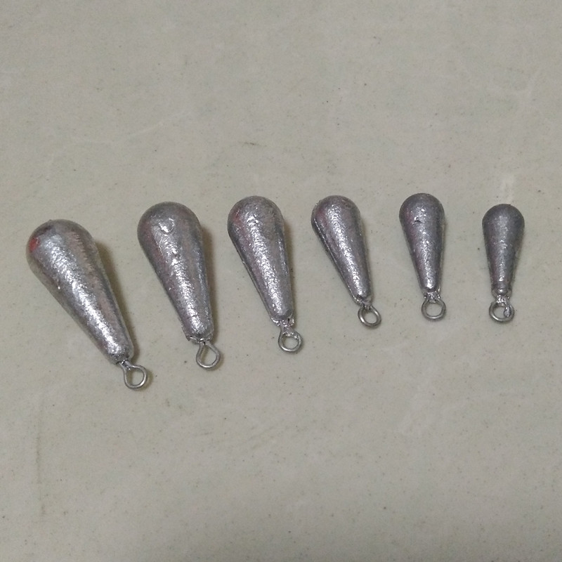 水滴型带环铅坠海杆远投抛竿通心铅防挂底串钩路亚筏钓钓鱼坠详情图19