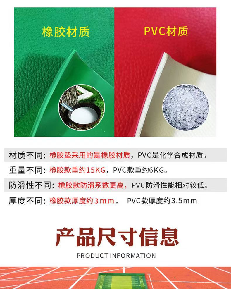 立定跳远垫测试专用垫加厚防滑学生考试中考跳远测试垫跳远橡胶垫详情图2