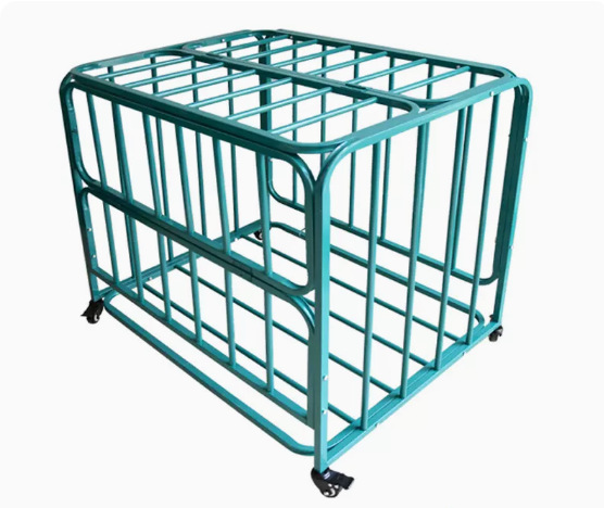 不锈钢球车幼儿园篮球收纳筐足球收纳框装篮球筐篮球推车移动折叠详情图6