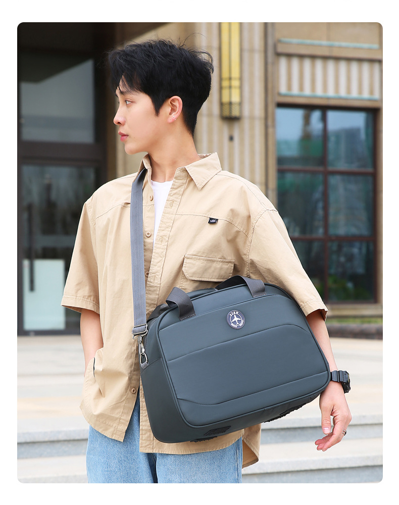 大容量旅行袋简约运动健身包户外短途旅行出差收纳登机包轻便耐用详情图23