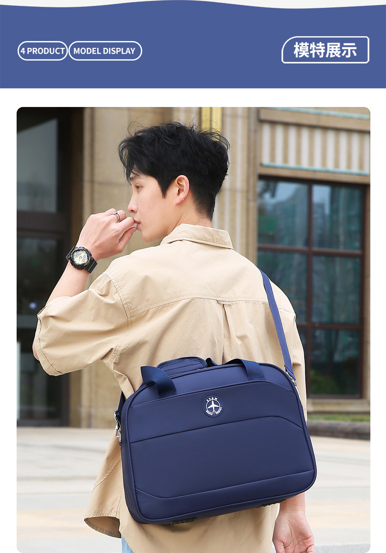 大容量旅行袋简约运动健身包户外短途旅行出差收纳登机包轻便耐用详情图16