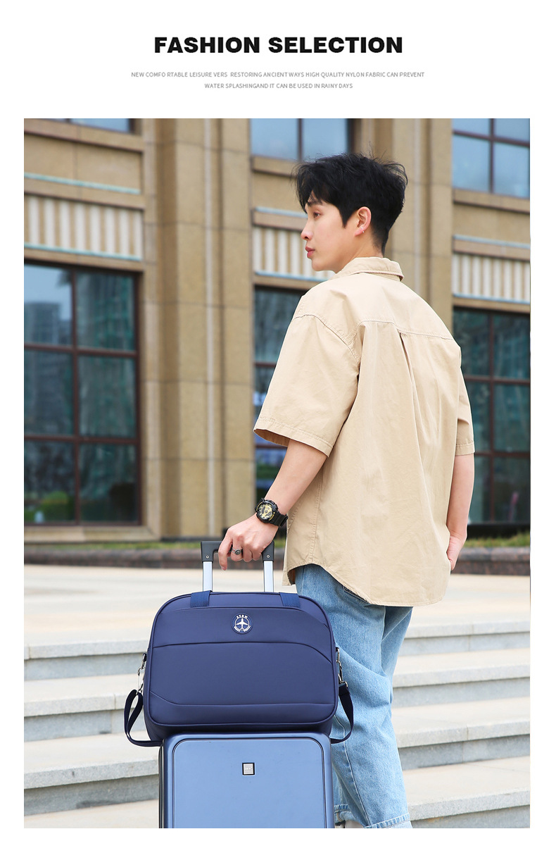 大容量旅行袋简约运动健身包户外短途旅行出差收纳登机包轻便耐用详情图3