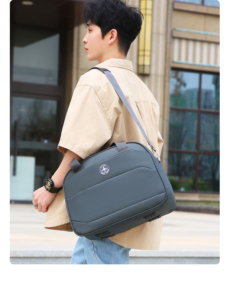 大容量旅行袋简约运动健身包户外短途旅行出差收纳登机包轻便耐用详情图21