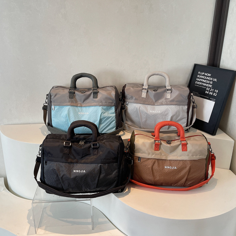 新款可扩展健身包女大容量干湿分离运动包户外休闲独立鞋仓旅行包