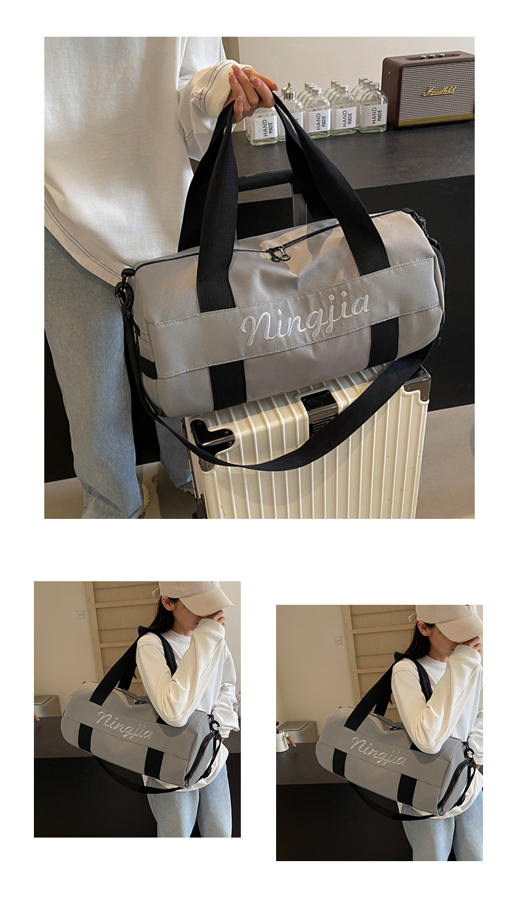 短途轻便瑜伽健身包跨境新款便携登机斜挎包手提大容量行李收纳袋详情图5