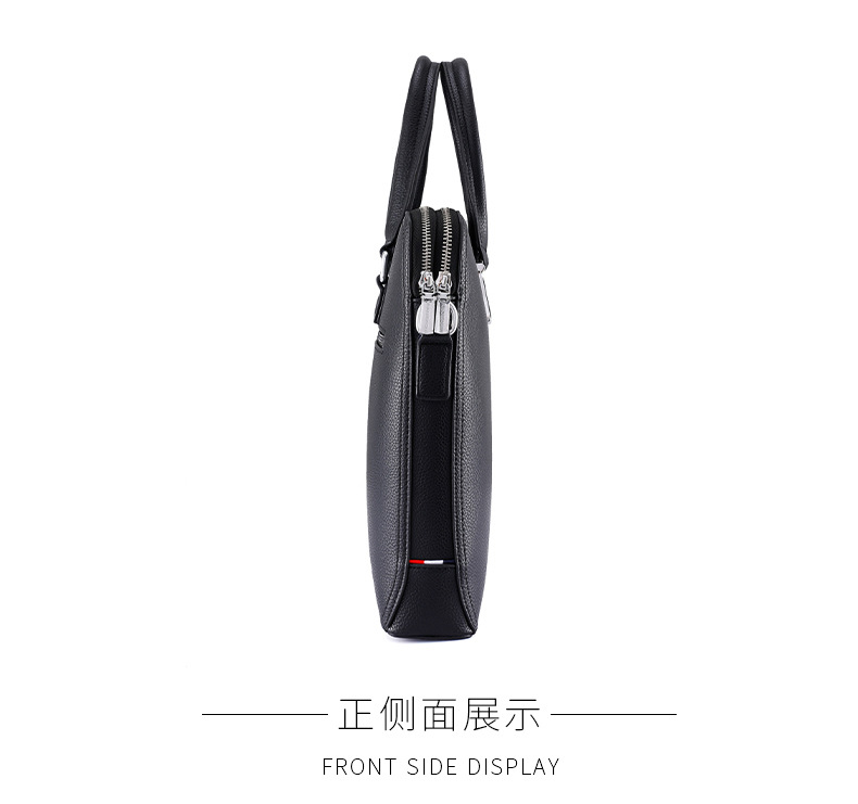 工厂批发新款男士手提包单肩斜挎双层跨境定制电脑包简约袋鼠男包详情图14