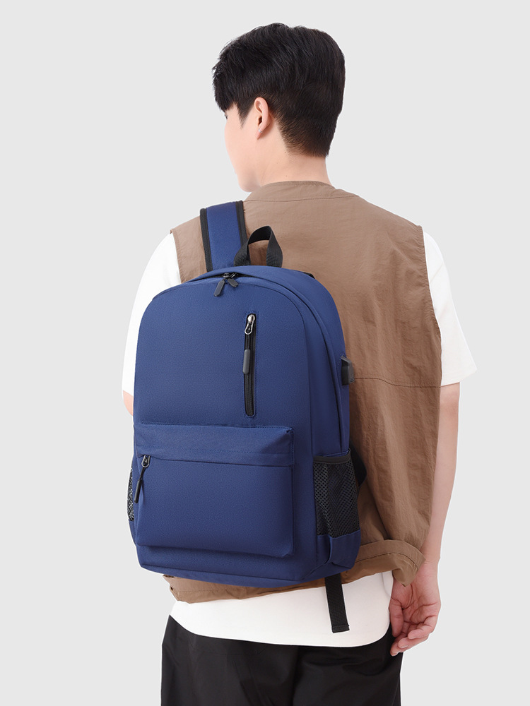 跨境双肩背包男女百搭电脑包大容量礼品包初高中小学生包可加logo