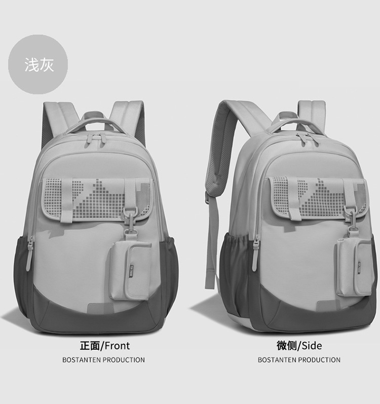 新款日系大容量双肩包轻便潮流学生书包初高中大学生旅行双肩背包详情图29