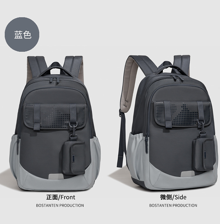 新款日系大容量双肩包轻便潮流学生书包初高中大学生旅行双肩背包详情图30