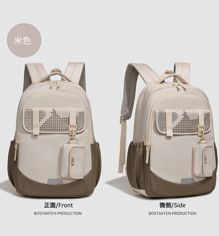 新款日系大容量双肩包轻便潮流学生书包初高中大学生旅行双肩背包详情图28