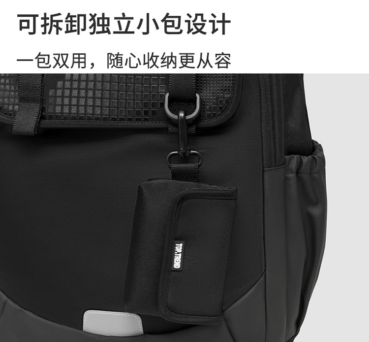 新款日系大容量双肩包轻便潮流学生书包初高中大学生旅行双肩背包详情图9