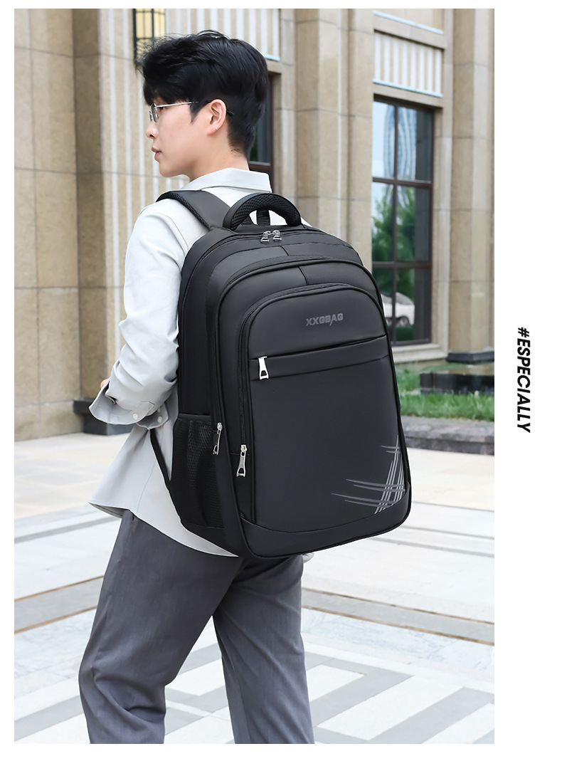 商务百搭男士商务双肩包牛津布大容量电脑背包学生书包耐脏批发详情图21