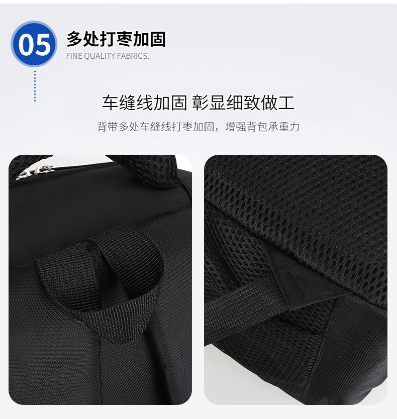 商务百搭男士商务双肩包牛津布大容量电脑背包学生书包耐脏批发详情图12