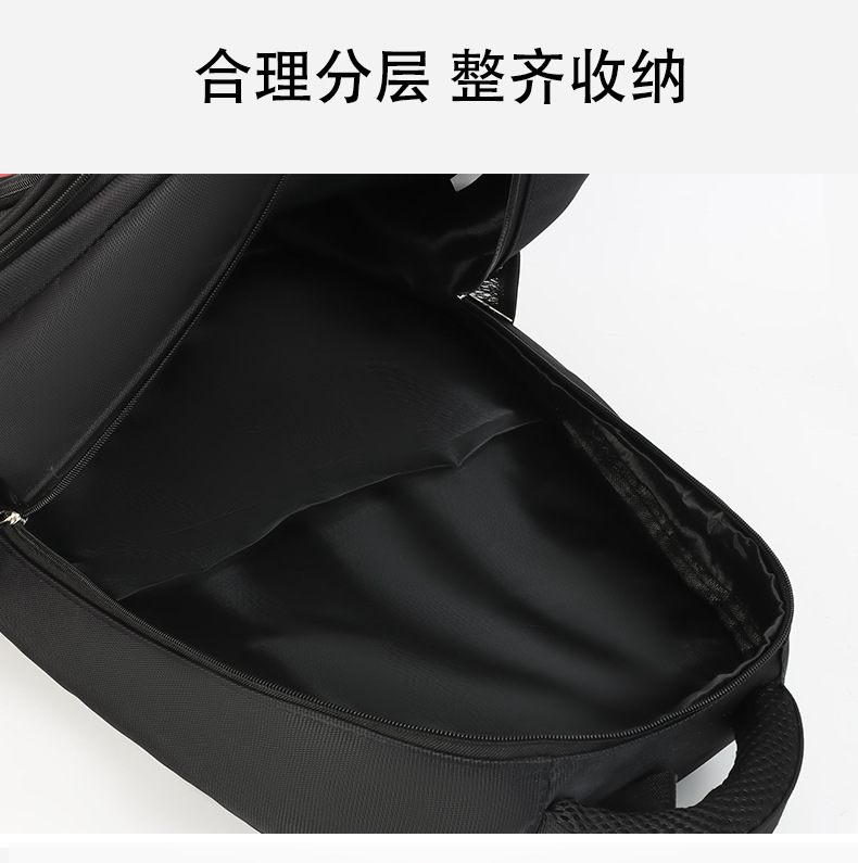 商务百搭男士商务双肩包牛津布大容量电脑背包学生书包耐脏批发详情图9