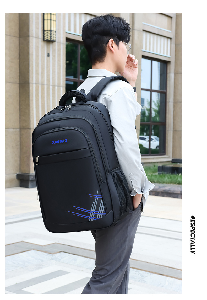 商务百搭男士商务双肩包牛津布大容量电脑背包学生书包耐脏批发详情图18